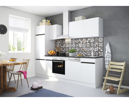 Küchenblock Optifit Luca 2702OE-0+ weiß matt 270 cm