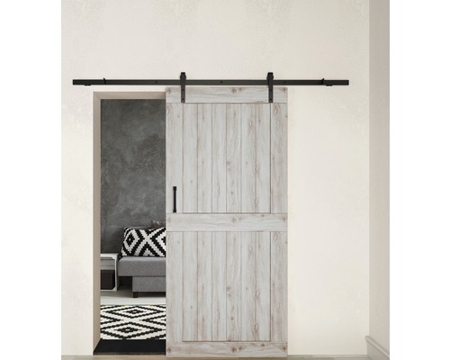 Schiebetür mit Beschlag vor Wohnzimmerszene