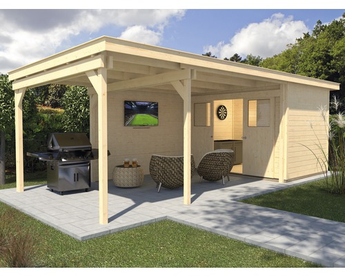 Gartenhaus weka Play & Relax inkl. Fußboden Unterkonstruktion Schleppdach 647 x 299 cm Gartenhaus weka Play & Relax inkl. Fußboden Unterkonstruktion Schleppdach 647 x 299 cm