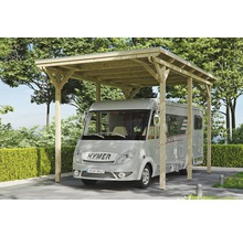 Carport aus Holz mit Wohnmobil