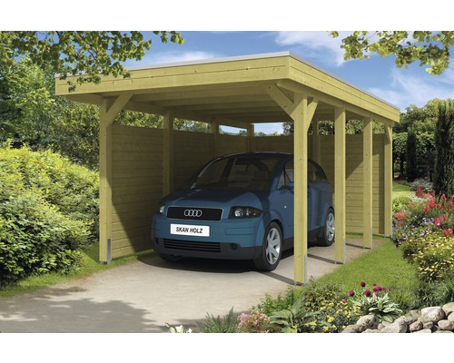 | Abstellraum SKAN Einzelcarport Friesland inkl. AT HORNBACH HOLZ 314x708