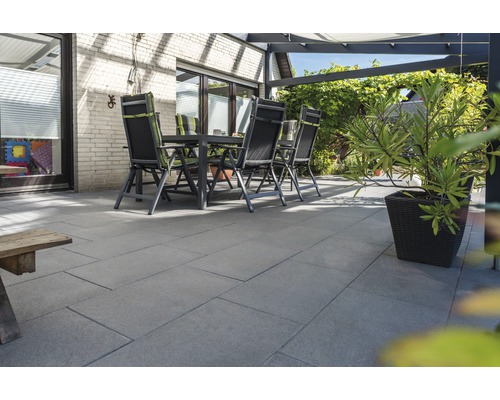 Beton Terrassenplatte iStone Style basaltgrau 40x40x4cm