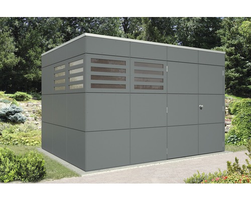 Gartenhaus SKAN HOLZ CrossCube Haus Brisbane 4 337x253 cm schiefergrau Gartenhaus SKAN HOLZ CrossCube Haus Brisbane 4 337x253 cm schiefergrau