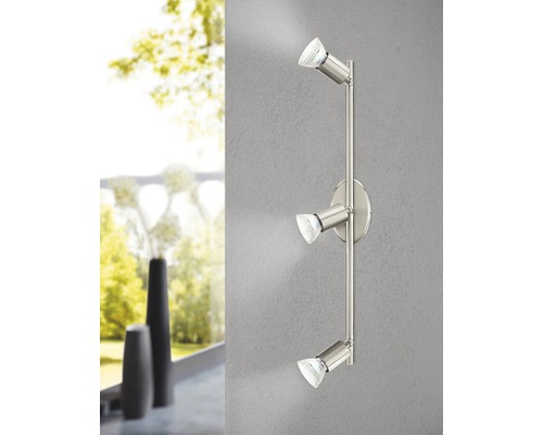 LED Spot Buzz-c 3x4 Watt nickel-matt, Farbwechsel mit Fernbedienung-0