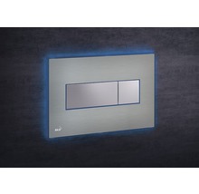 Betätigungsplatte Alca Komfort mit blauer Beleuchtung 2-Mengentechnik edelstahl/chrom-thumb-0