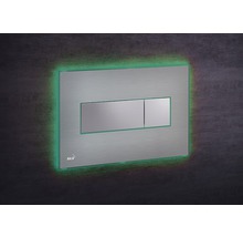 Betätigungsplatte Alca Komfort mit grüner Beleuchtung 2-Mengentechnik edelstahl/chrom-thumb-0