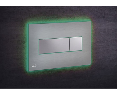 Betätigungsplatte Alca Komfort mit grüner Beleuchtung 2-Mengentechnik edelstahl/chrom