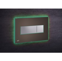 Betätigungsplatte Alca Komfort mit grüner Beleuchtung 2-Mengentechnik braun/chrom-thumb-0