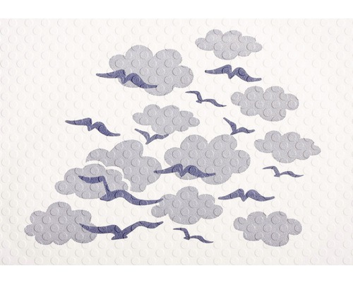 Dekor mit Wolken und Vögeln