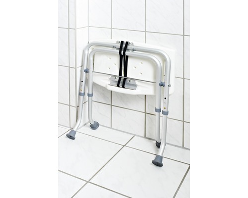 Klappbarer Duschsitz aus Aluminium und Kunststoff für das Badezimmer