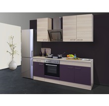 Küchenblock Flex Well Focus Akazie-Dekor/Aubergine 210 cm inkl. Einbaugeräte-thumb-0 Küchenblock Flex Well Focus Akazie-Dekor/Aubergine 210 cm inkl. Einbaugeräte-thumb-0