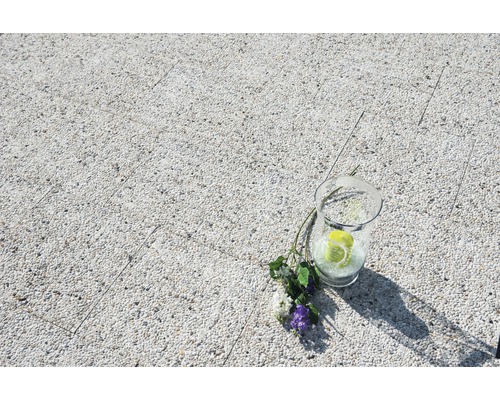 Beton Waschbetonplatte weiss Quarzkies 5,6/8 mm 50 cm x 50 cm x 4 cm