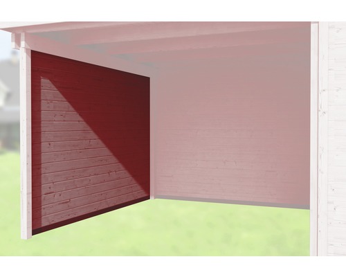 Seitenwand weka 21 mm für Haustyp 126 295 cm rot