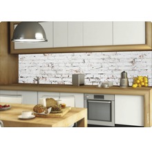 Küchenrückwand mySpotti splash White Bricks 2200x600x0,2 mm