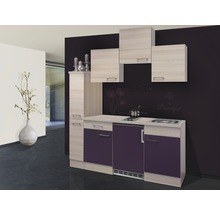 Singleküche Flex Well Focus 9884 Akazie-Dekor/Aubergine 180 cm inkl. Einbaugeräte-thumb-0 Singleküche Flex Well Focus 9884 Akazie-Dekor/Aubergine 180 cm inkl. Einbaugeräte-thumb-0