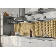 Küchenrückwand mit Seil-Optik in einer modernen Küche.