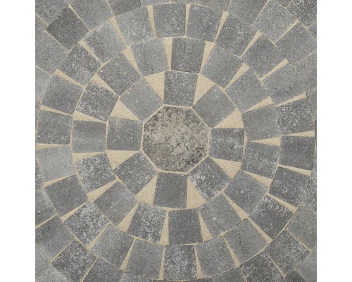 Kreisförmiges Pflastermuster aus Stein