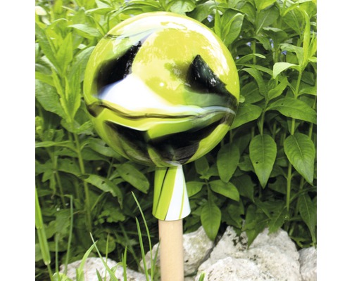 Gartendekoration Glaskugel auf Stab