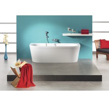 Freistehende Doppelbadewanne Ottofond Messina System Komfort - Lightsystem 71210 180x79x58 cm weiß-thumb-7