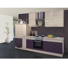 Küchenblock Flex Well Focus 10060 Akazie-Dekor/Aubergine 300 cm inkl. Einbaugeräte-thumb-0 Küchenblock Flex Well Focus 10060 Akazie-Dekor/Aubergine 300 cm inkl. Einbaugeräte-thumb-0