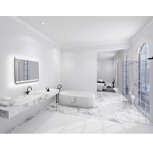 LED-Lichtspiegel DSK Design Silver Glacier eckig 80x60 cm