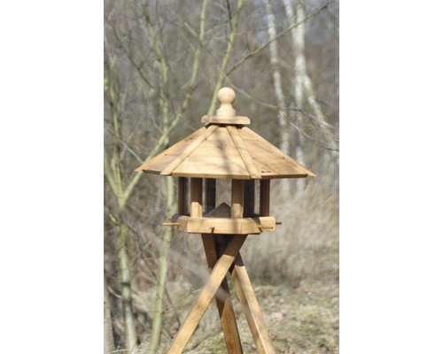 Vogelhaus aus Holz mit Ständer