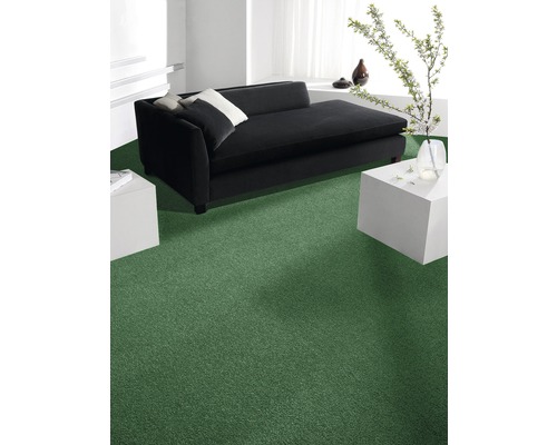 Teppichboden Velours Verona grün 400 cm breit (Meterware)