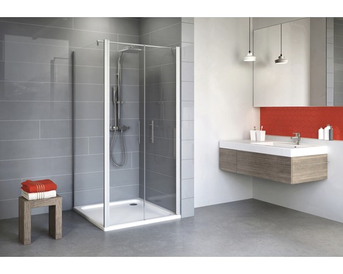 Pendeltür mit Seitenwand Schulte Alexa Style 2.0 900x800x1920 mm Echtglas Klar hell alunatur Pendeltür mit Seitenwand Schulte Alexa Style 2.0 900x800x1920 mm Echtglas Klar hell alunatur