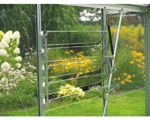 Lamellen-Wandfenster Vitavia mit Einscheibensicherheitsglas Gewächshausfenster mit Lamellen zur Belüftung