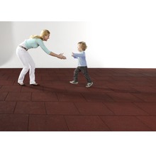 Fallschutzmatte terrasoft 10 m² 50x50x4,5 cm rot-thumb-3