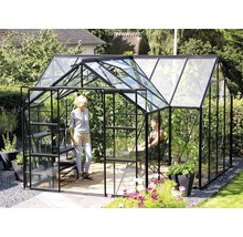 Gewächshaus Vitavia Sirius Einscheibensicherheitsglas 3 mm 383x383 cm schwarz