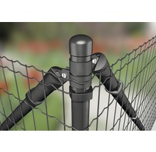 Eckpfosten ALBERTS Fix-Clip Pro® Set für Maschendrahthöhe 122 cm zum Einbetonieren anthrazit-thumb-2 Eckpfosten ALBERTS Fix-Clip Pro® Set für Maschendrahthöhe 122 cm zum Einbetonieren anthrazit-thumb-2