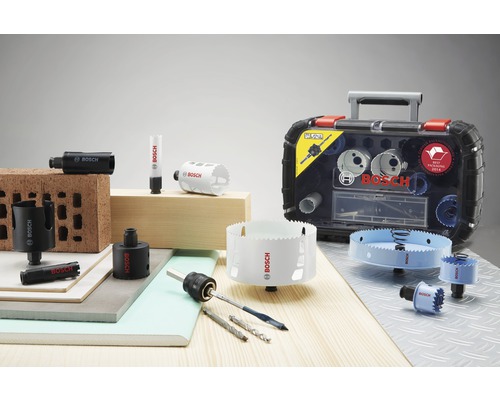 Bosch Lochsägen-Set mit Transportkoffer und verschiedenen Sägeblattgrößen für Bohrmaschinen