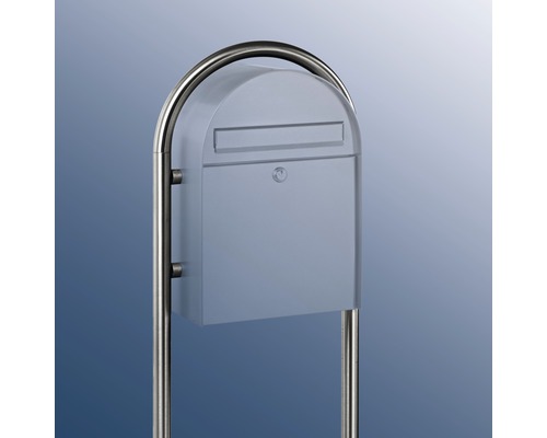 Briefkasten mit Ständer aus Edelstahl
