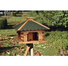 Vogelhaus aus Holz mit Ständer für den Garten