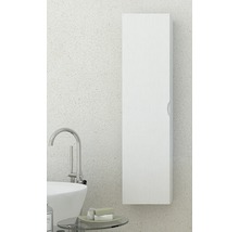Badezimmer mit weißem Hängeschrank, Waschbecken und Armatur
