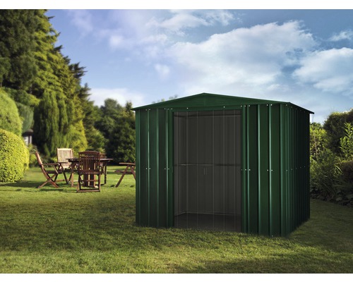 Metallgerätehaus GLOBEL Giebeldach 8x8 234x237 cm grün Metallgerätehaus GLOBEL Giebeldach 8x8 234x237 cm grün