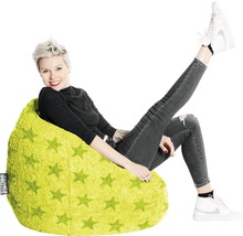 Sitzkissen Sitting Point Sitzsack Beanbag Fluffy Stars XL grün 70x110 cm