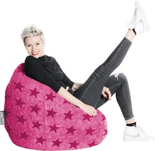 Sitzkissen Sitting Point Sitzsack Beanbag Fluffy Stars XL pink 70x110 cm