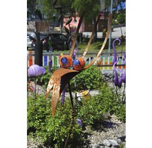 Gartenfigur Rabenkopf Rostdesign H 135 cm braun