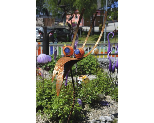 Dekorative Gartenstecker Vogel aus Metall