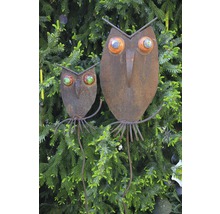 Gartenfigur Eule Rostdesign klein H 175 cm braun
