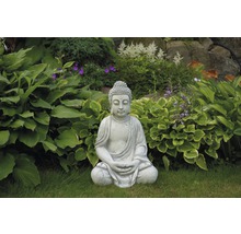 Gartenfigur Buddha H 50 cm, weiß-thumb-0