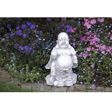 Gartenfigur Buddha H 30 cm, weiß-thumb-0