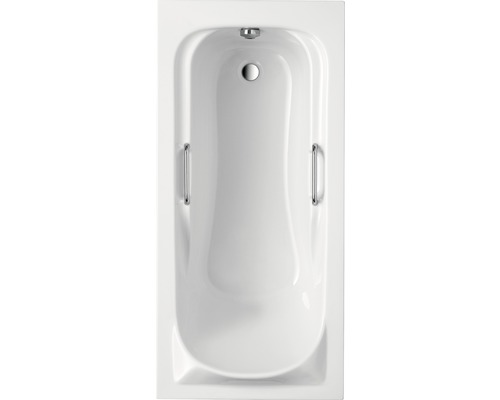 Rechteckige Badewanne mit Haltegriffen