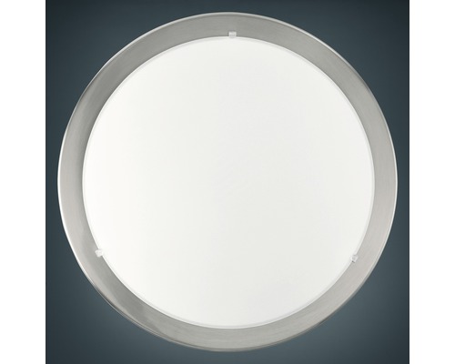 Runde Deckenleuchte mit Metalleinfassung