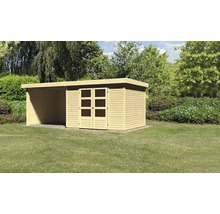Gartenhaus Karibu Kodiak 5 mit Schleppdach 2,75 m, Rück- und Seitenwand 591,5 x 262 cm natur