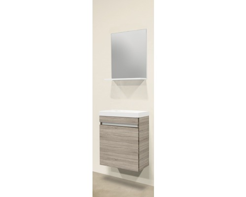 Badezimmer-Set mit Waschbeckenunterschrank und Spiegel