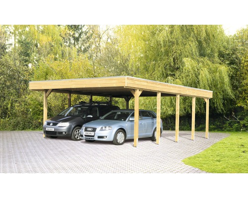 Doppelcarport SKAN HOLZ Friesland mit cm AT 557x708 | HORNBACH