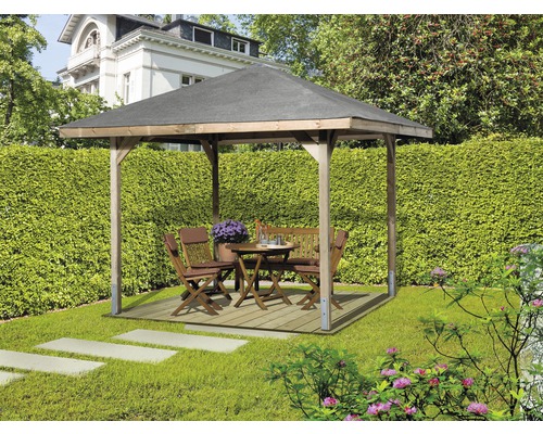 Pavillon weka Paradies Gr. 1 218 x 218 cm natur Pavillon weka Paradies Gr. 1 218 x 218 cm natur